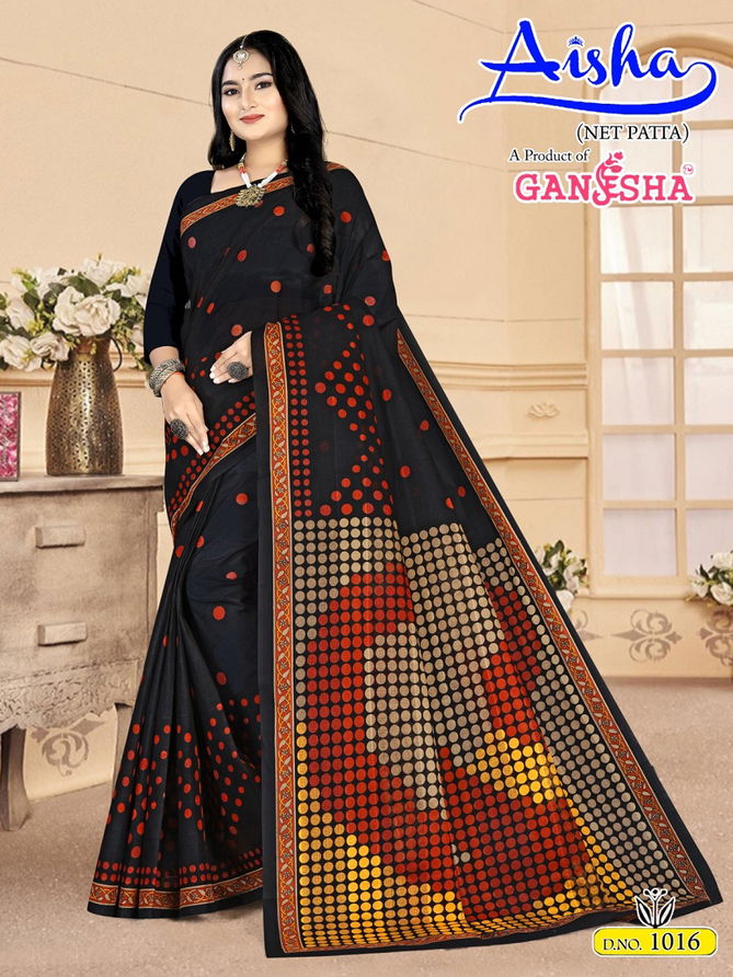 Aisha Vol 1 By Ganesha Printed Cotton Daily Wear Sarees Wholesale Shop In Surat
